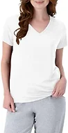 Hanes Women's Cool DRI Performance V-Neck T-Shirt, Moisture-Wicking Short Sleeve Tee, 40+ UPF Protection, 1 or 5 Pack, White-1 Pack, 2X Large