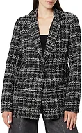 The Drop Women's Blake Long Blazer, Black Boucle, XX-Small