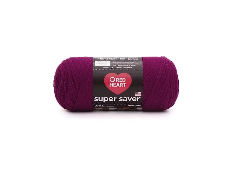 Red Heart Super Saver Yarn, Mulberry