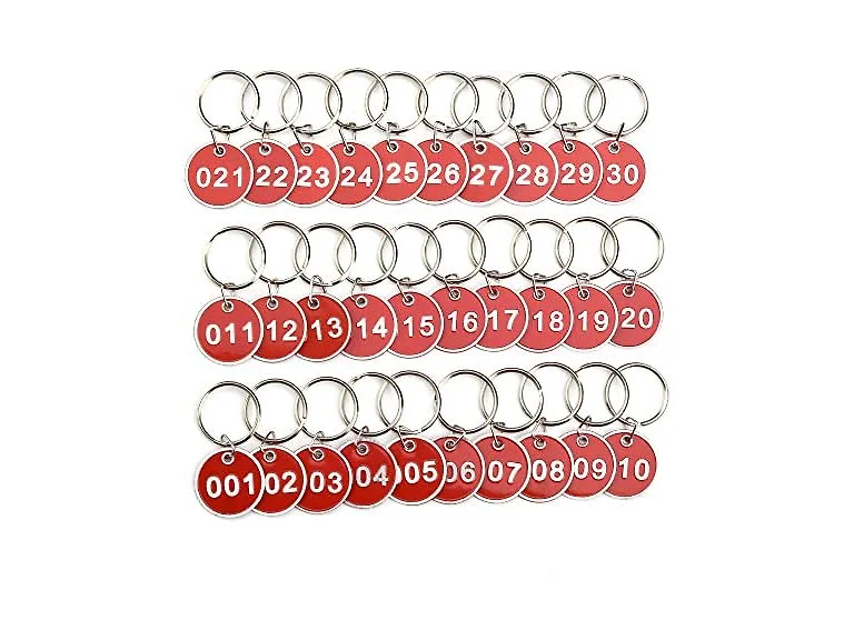 MCM CM Numbered Tags Metal Key Organizing Ring