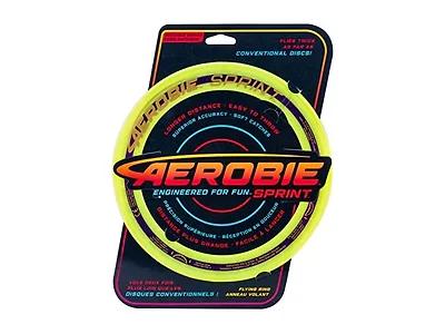 Aerobie Sprint Ring Outdoor Flying Disc - 10 Inches - Yellow