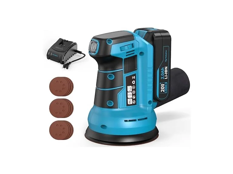 TILSWALL USPTWOS01 Cordless Orbital Sander Blue