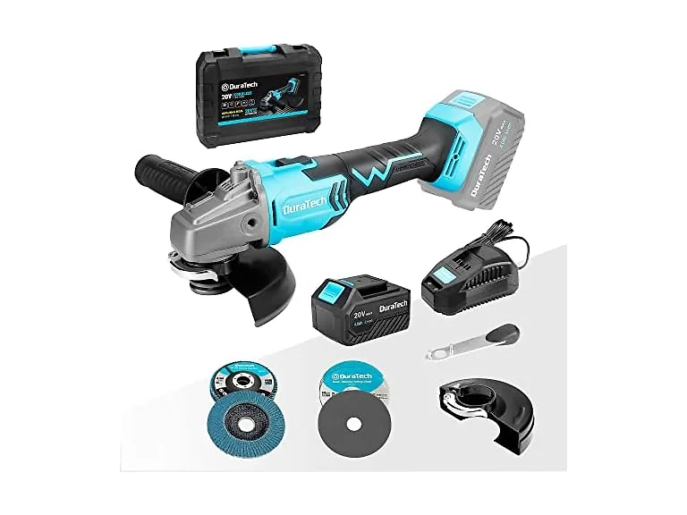 DURATECH 20V Cordless Angle Grinder Kit