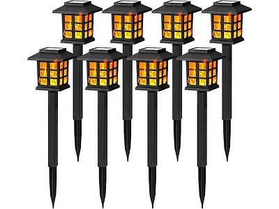 GIGALUMI Solar Lights, Flickering Flame