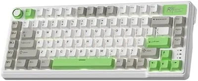 RK ROYAL KLUDGE L75, RGB, 2.4Ghz/BT/Wired, Cream Switch