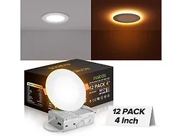 Dimmable LED Recessed Ceiling Light 12-Pack