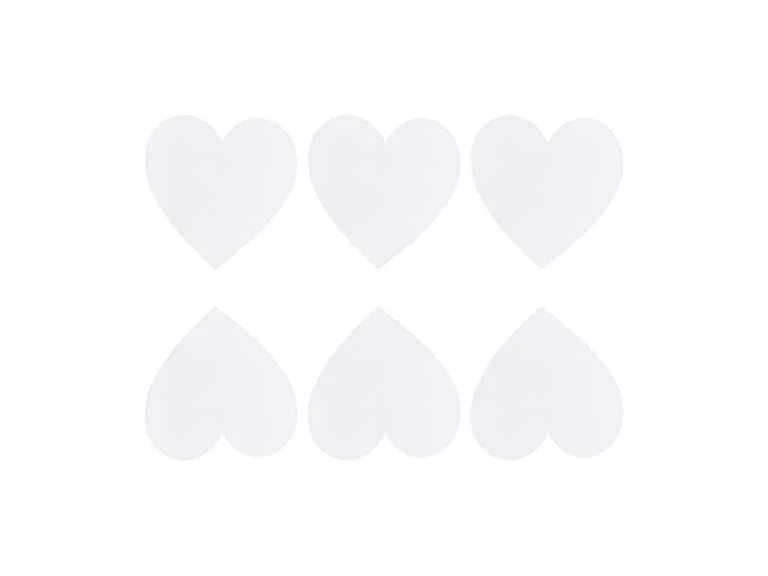 EXCEART Heart Shaped Canvas Boards 6 Pack