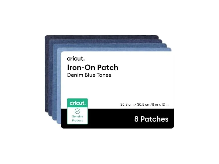Cricut Iron-On Patch, Denim Blue Tones