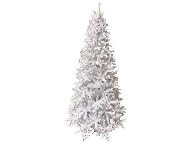 Santa's Workshop, Inc 8' WHITE IRIDESCENT TREE, 1240 TIPS