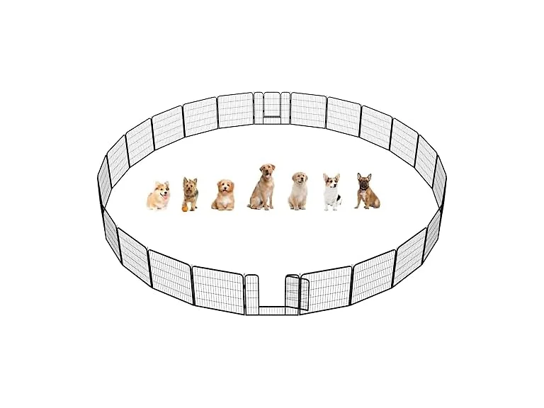 Yaheetech Dog Playpen 32in 24 Panels Pet Fence