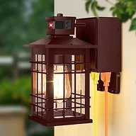 Brown Motion Sensor Wall Light