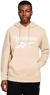 Reebok Cotton Fleece Hooded Sweatshirt, White Pepper, Large