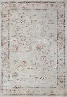 Floral Scroll Non-Slip Machine Washable Indoor Area Rug or Runner, 4'x6', Cream - Superior 