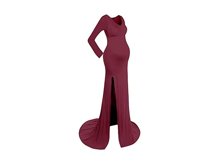 Ibtom Castle Women (S) Maternity Off V Neck Dress