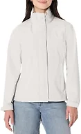 Amazon Essentials Women's Regular-Fit Packable Lightweight Waterproof Rain Jacket, Off-white, Large