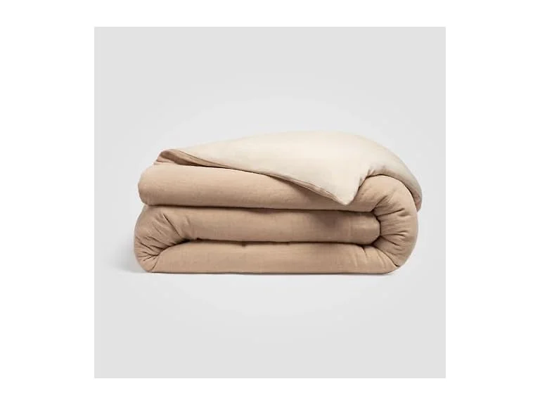 Crane Home Crinkled Cotton-Linen Comforter Cover