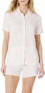 Amazon Essentials x Sofia Grainge Women's Mommy and Me Short Sleeve Pajama Set, Pale Pink Bold Stripe, Small