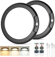 Bairth B0GHMKDQFB Ceiling Light 3CCT-7-Black 2 Pack