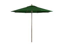 9ft Rd Faux Wood Metal Patio Umbrella, Push Open Pin Stop