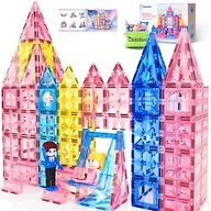 Diamond Magnetic Tiles Magnetic Building Blocks STEM Sensory Toy for Girls