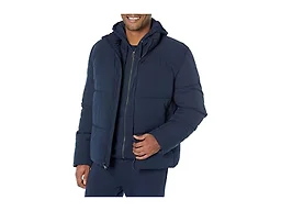 Amazon Essentials Men's Mock Neck Heavyweight Puffer Coat, Navy, X-Small