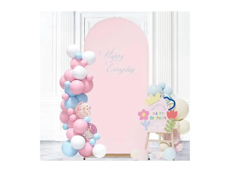 SoarDream Pink Spandex Wedding Arch Cover