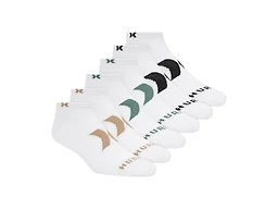 Hurley Men's 12-Pairs Low Cut Socks - White/Brown - 10-13