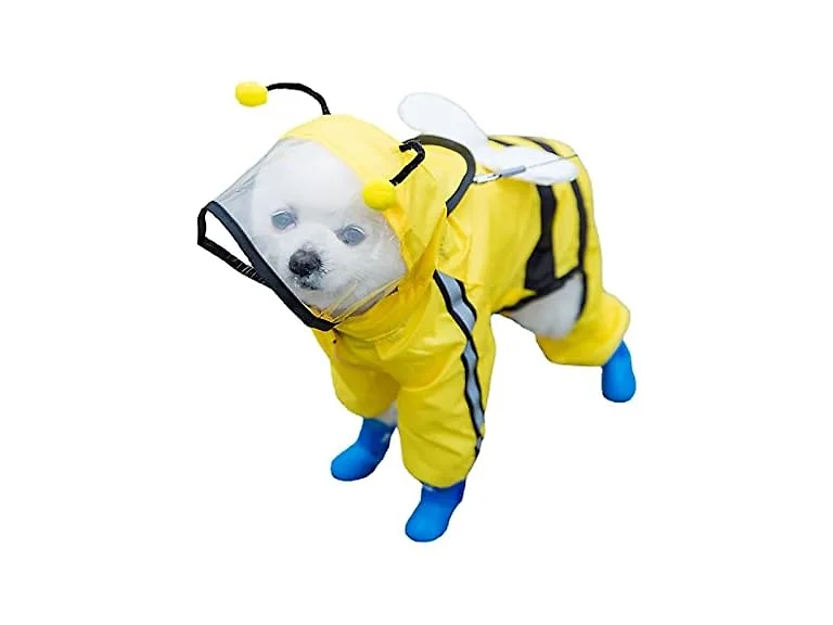 Dog Raincoat Pet Waterproof Clothes with Hoo