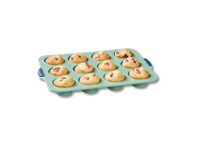 Starfrit 12-Cup Silicone Muffin Pan Green