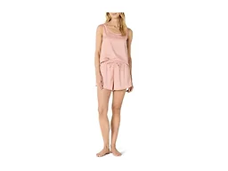 Amazon Essentials Women's Soft Satin Tank Top and Short Sleepwear Set, Dusty Rose, Small