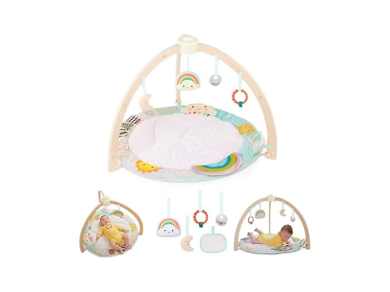 B. toys – Wooden Baby Gym – Soft Play Mat