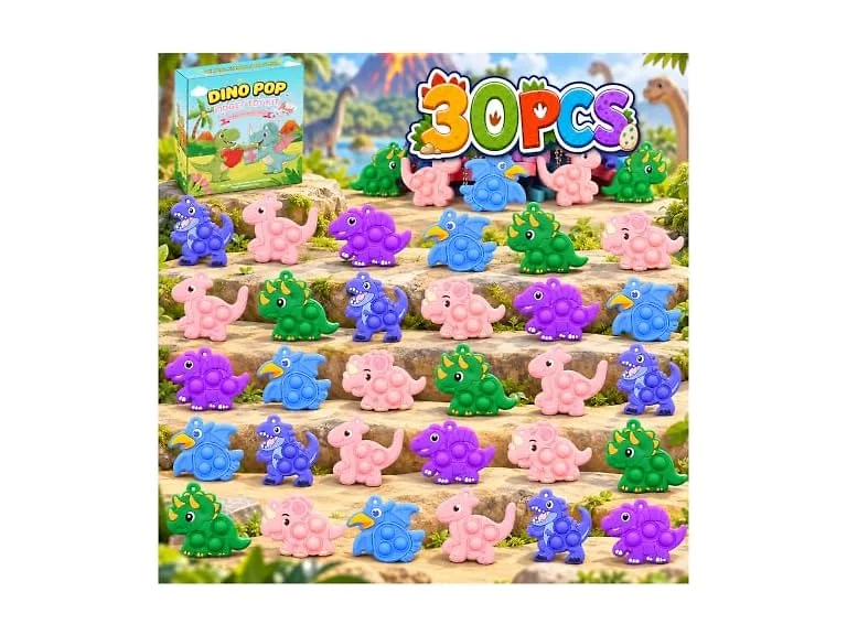 BicMan 30pcs Dinosaur Pop Its
