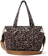 Amazon Essentials Women's Quilted Cotton Tote Handbag, Abstract Animal, One Size