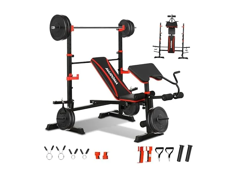 MAIDOMA 6 in 1 Weight Bench Set