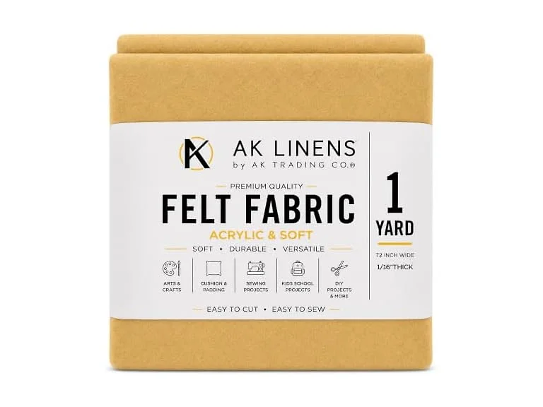 AK Trading CO. 72-Inch Wide 1/16” Thick Acrylic Felt, Champagne