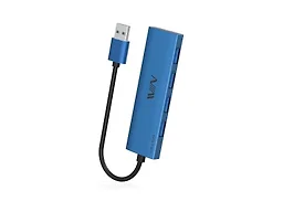 USB 3.0 Hub, 4 Port USB Hub Splitter, USB A Expander Portable USB Adapter Multiport Data Hub for Laptop, iMac Pro, MacBook Air, Mac mini/Pro, Surface Pro, USB Flash Drives, and Mobile HDD-Blue