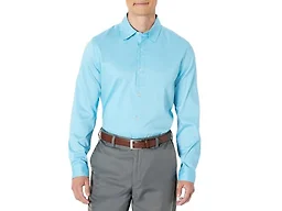 Amazon Essentials Men's Regular Fit Long Sleeve Wrinkle Resistant Stretch Dress Shirt, Sky Blue, 6X-Large Big