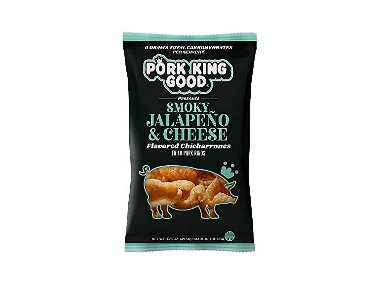 (10 Pack) Smoky Jalapeño & Cheese Pork Rinds 1.7oz Bags