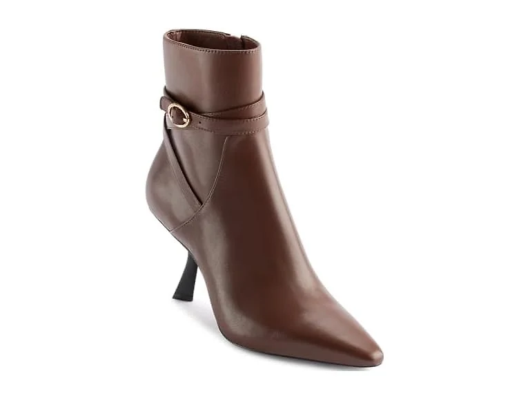 KARL LAGERFELD Karly Pointed Toe Heeled Ankle Bootie (Open Box)