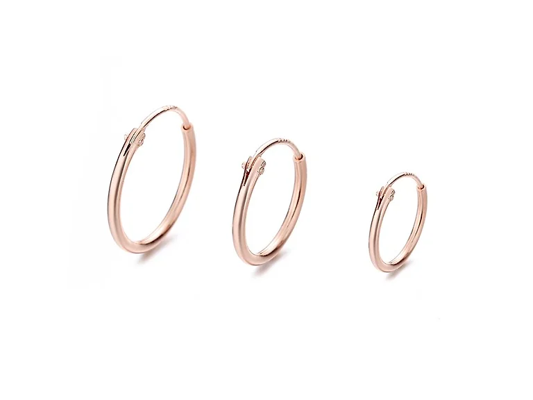 18K rose Gold Plated 3 Pair Studs