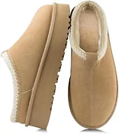 XIXITIAO Genuine Suede Leather Platform Slippers for Women