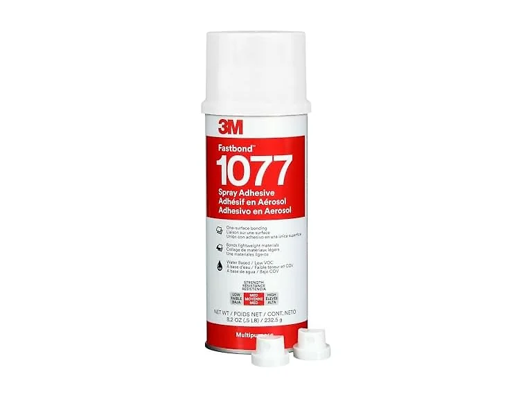 3M Fastbond Water-Base Multipurpose Adhesive 1077, Low VOC, Net Wt 8.2 oz