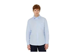 Amazon Essentials Men's Regular-Fit Long Sleeve Linen Blend Shirt, Light Blue, XX-Large