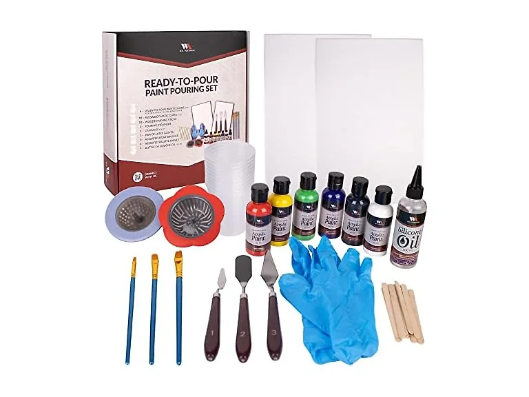 38Pc Acrylic Pouring Paint Set
