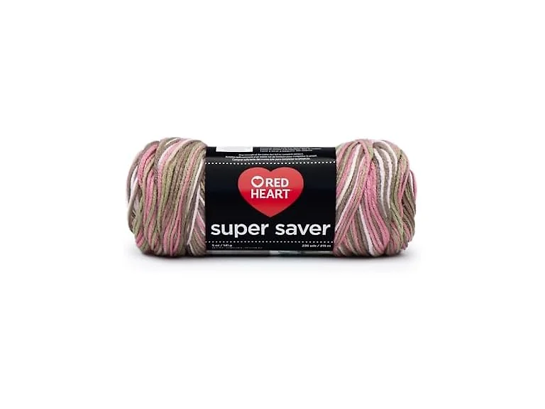Red Heart Super Saver Economy Yarn, Pink Camo