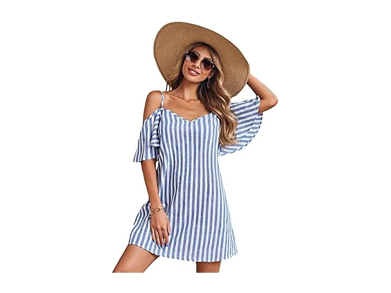 Milumia Women (XS) Cold Shoulder Short Dress Dress