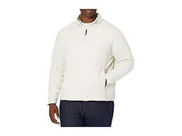 Amazon Essentials Men's Quarter-Zip Fleece Pullover Jacket, Insulated for Cold Weather, Oatmeal Heather, Medium