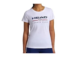 HEAD Women’s Tennis Graphic Crewneck T-Shirt, Relaxed Fit, Lightweight and Breathable Cotton-Poly Material, Stark White, Medium