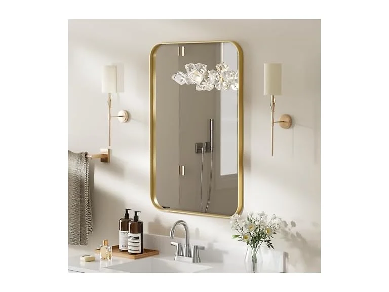 MODCART 24x36 Gold Bathroom Mirror