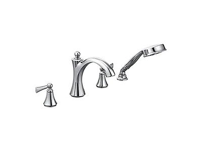 Moen T654 Wynford Two-Handle Diverter Roman Tub Faucet